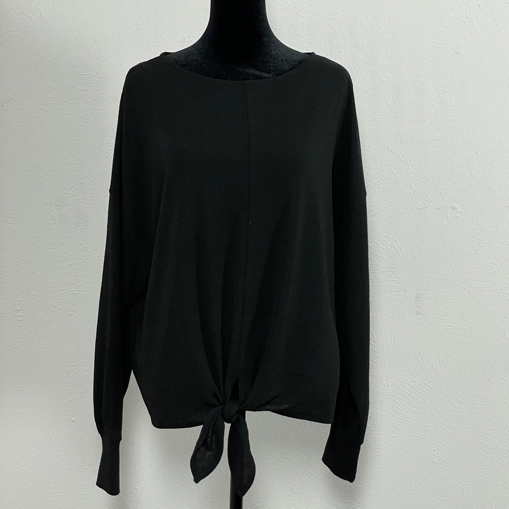 Black H&M Tie Bottom Pullover Top